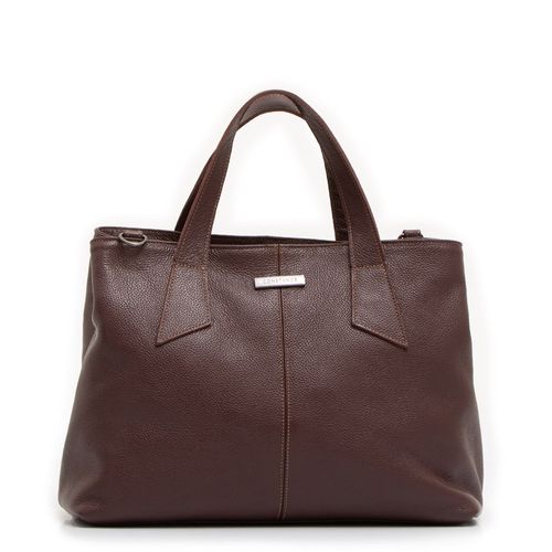 Bolsa Tote Vinho Couro Alça Geometrica