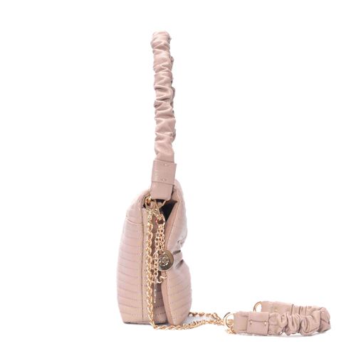 Bolsa de Ombro Couro Franzida Média