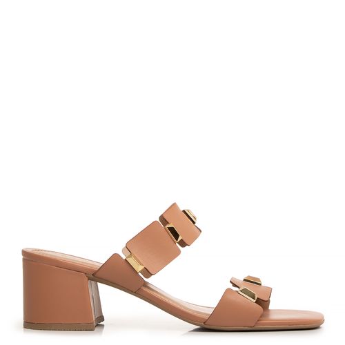 Tamanco Nude com Tachas