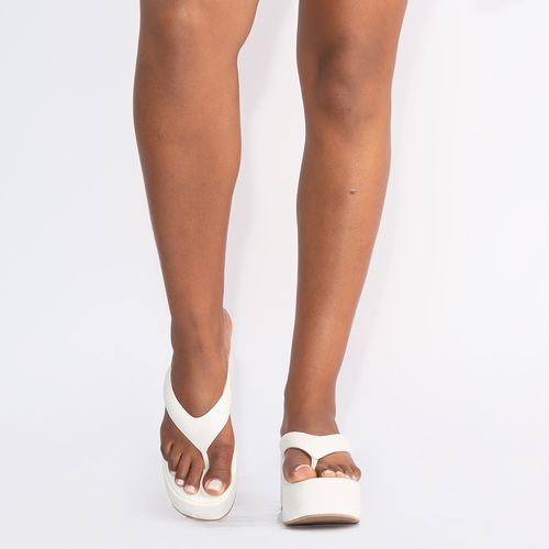 Tamanco Plataforma Off White