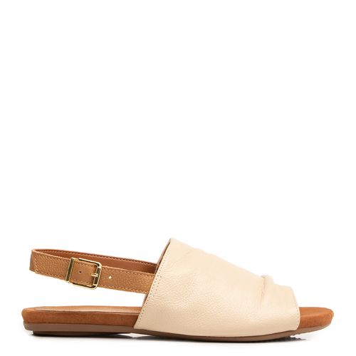 Rasteira Comfort Couro Off White