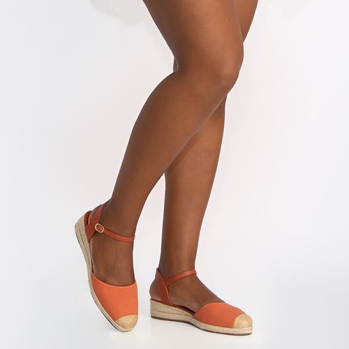 Anabela Laranja Espadrille