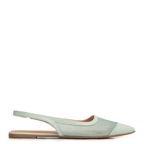 Sapatilha Slingback Azul Tela