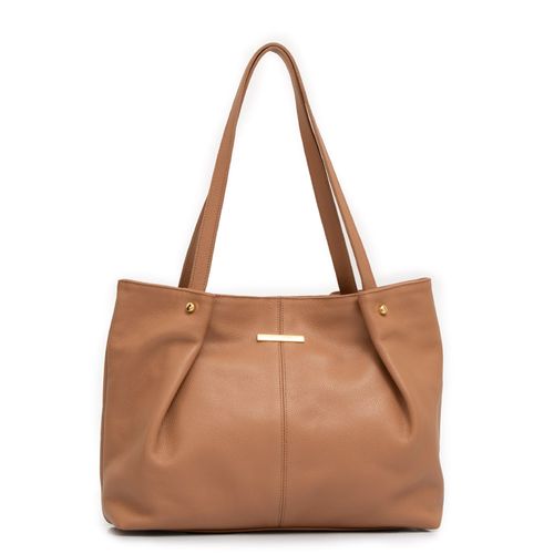 Bolsa Shopping Couro Caramelo