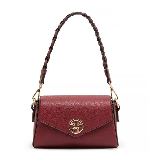 Bolsa Tiracolo Alça Trançada Vinho