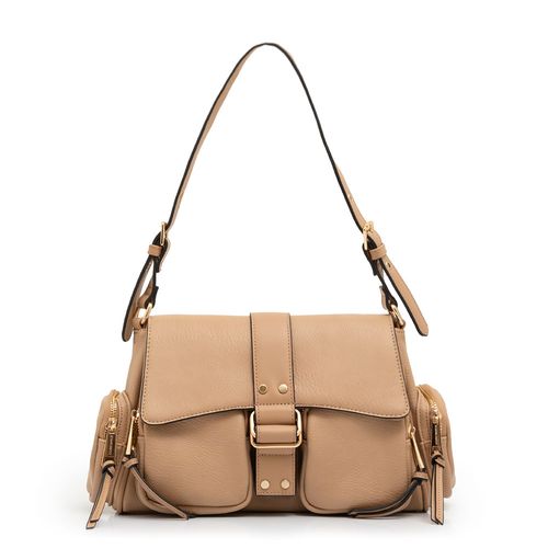 Bolsa Baguete Fivela Nude
