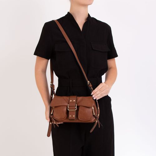 Bolsa Tiracolo Fivela Marrom