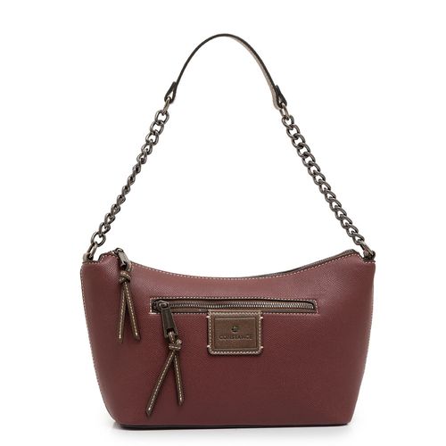 Bolsa de Ombro Bicolor Vinho