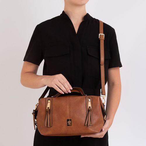 Bolsa Baú Zíper Caramelo