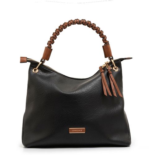 Bolsa Hobo Alça Trancada Preta