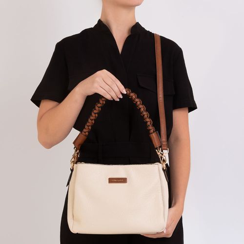Bolsa Tiracolo Alça Off White