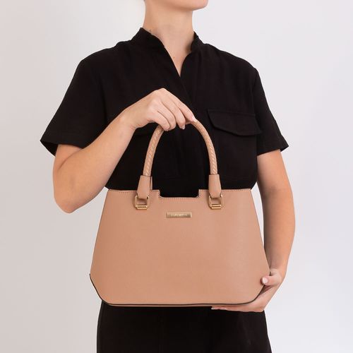 Bolsa Tote Alça Tressê Nude