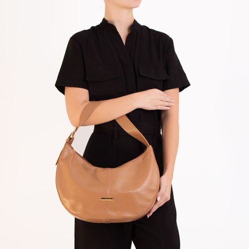 Bolsa Hobo Couro Caramelo