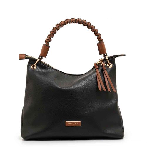 Bolsa Hobo Alça Trancada Preta