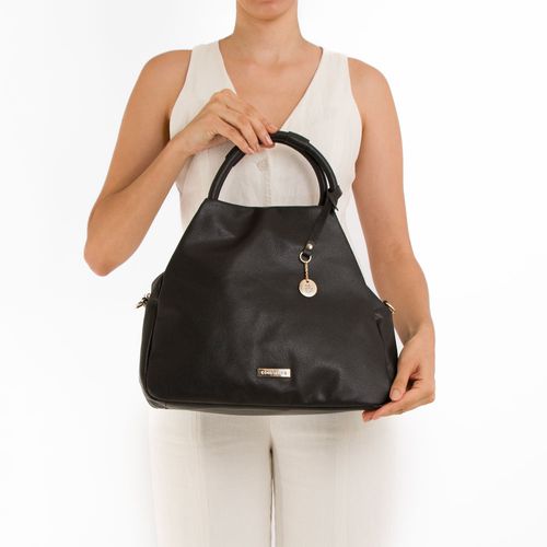 Bolsa Tiracolo Couro Preta