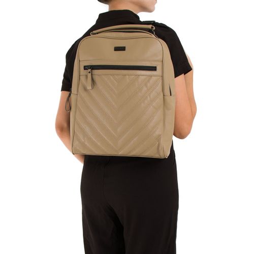 Mochila Couro Bolso Verde Matelassê