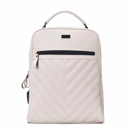 Mochila Couro Bolso Off White Matelassê