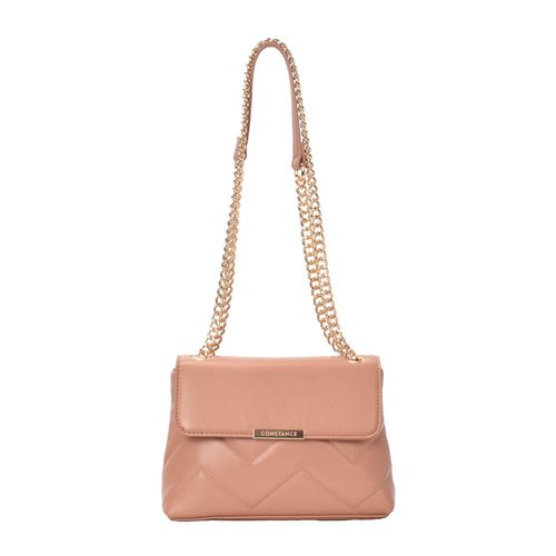 Bolsa Tiracolo Matelassê Zig Zag Nude