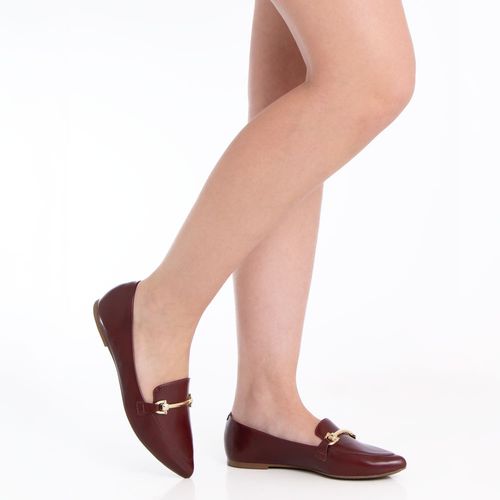 Mocassim Bico Fino Bridão Bordo