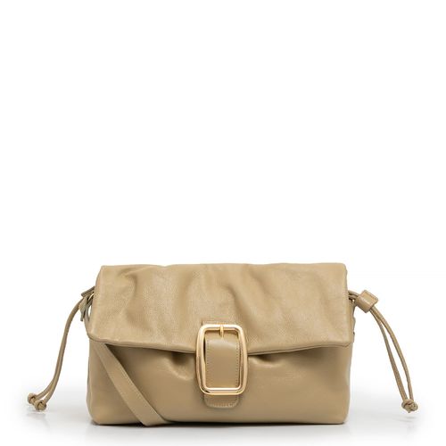Bolsa Tiracolo Couro Fivela Verde