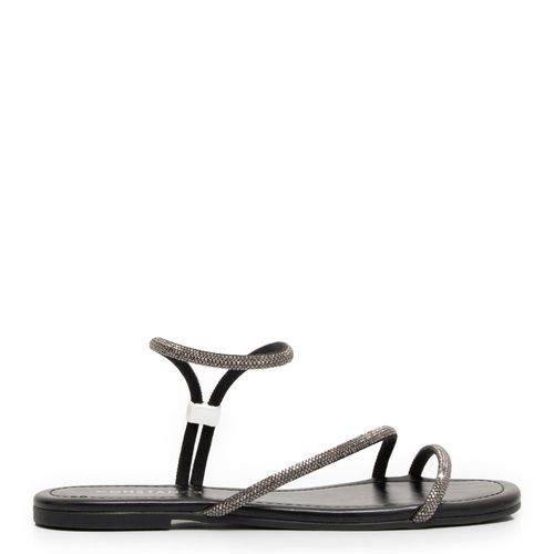 Rasteira Preta Strass