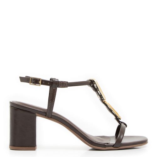 Sandália Café Enfeite