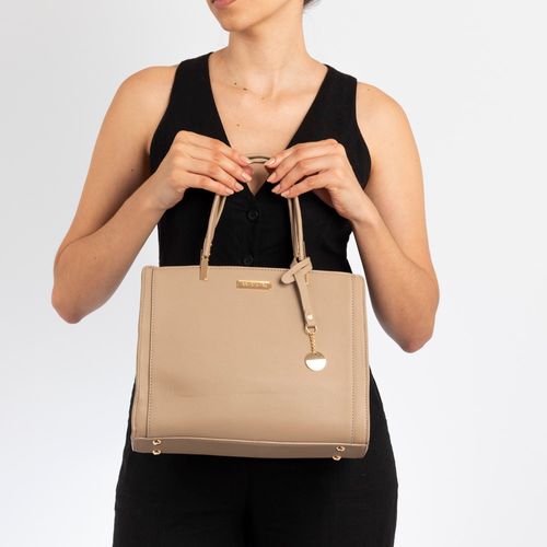 Bolsa Tote Cinza Estruturada Média