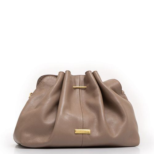 Bolsa Bucket Couro Cinza