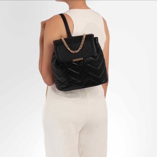 Mochila Padrão Zig Zag Preta