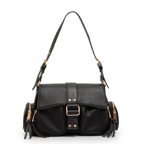 Bolsa Baguete Fivela Preta