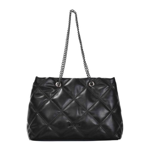 Bolsa Shopping Monocromático Matelassê Preta