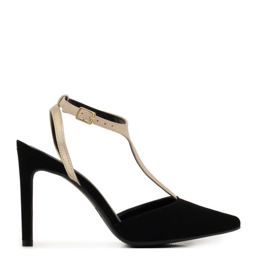 Scarpin Tricolor Preto