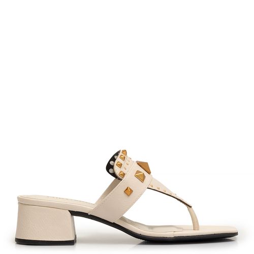 Tamanco Off White Spikes