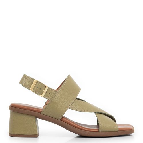 Sandália Verde Comfort Couro