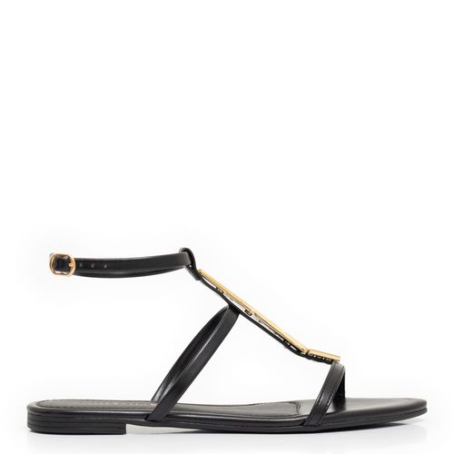Rasteira Enfeite Triangular Preto