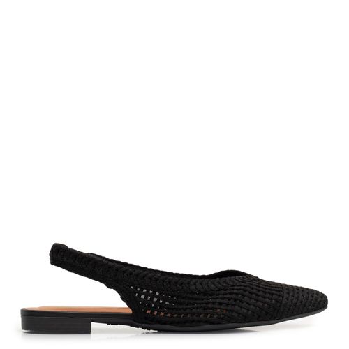 Sapatilha Preta Slingback Trama