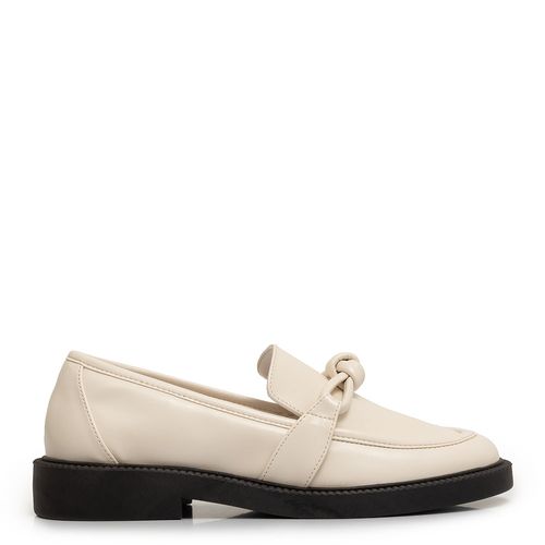 Mocassim Off White Nó Monocromático