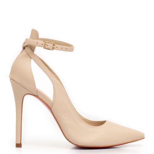 Scarpin Bege de Bico Fino