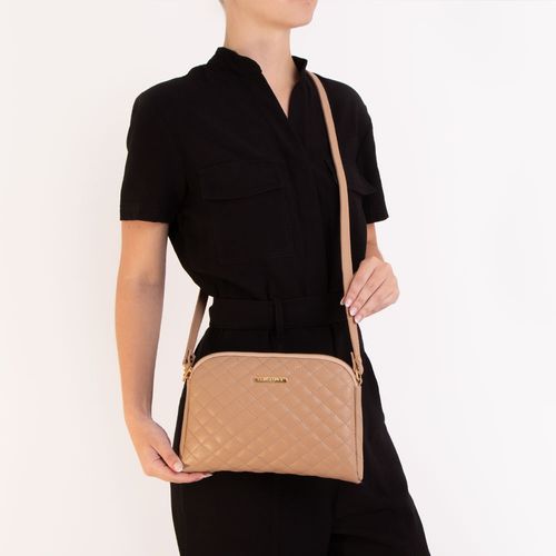 Bolsa Couro Matelassê Nude