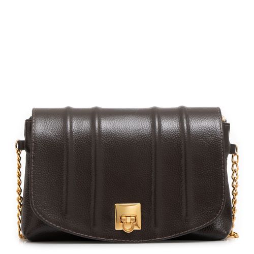 Bolsa Tiracolo Couro Corrente Café