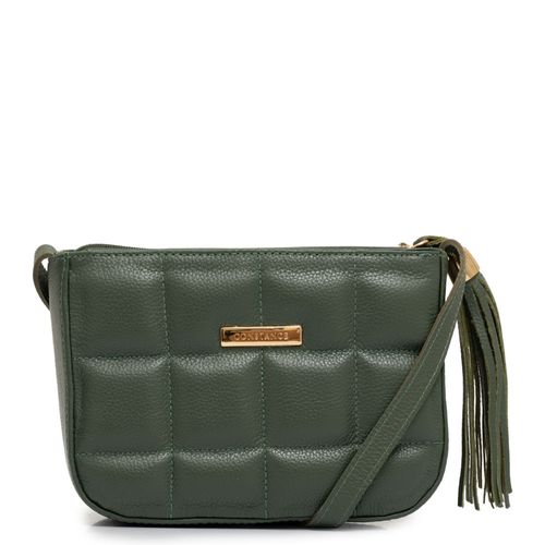 Bolsa Tiracolo Couro Barbicacho Verde