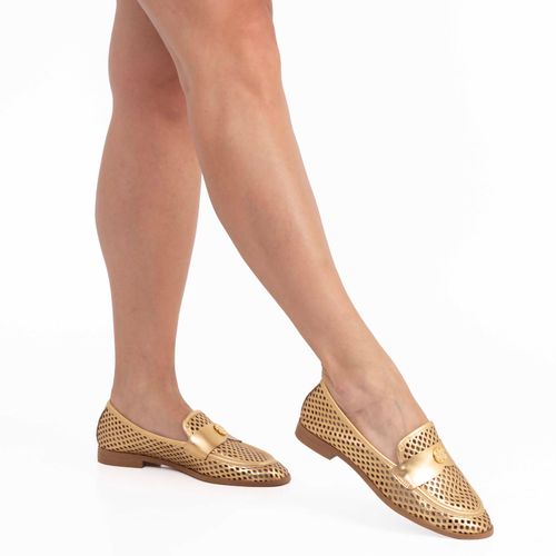 Mocassim Laser Medalha Dourado
