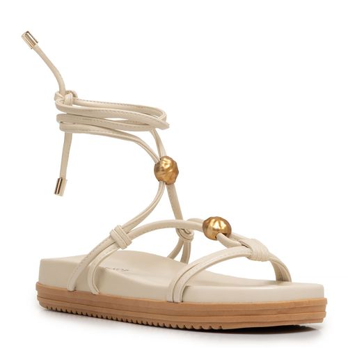 Papete Off White com Tiras de Amarração