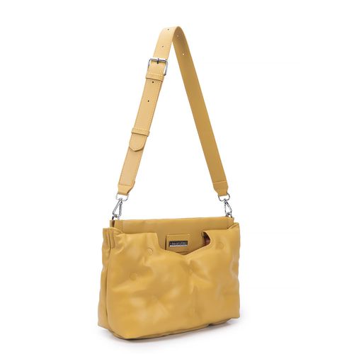Bolsa Tiracolo Capitonê Amarelo