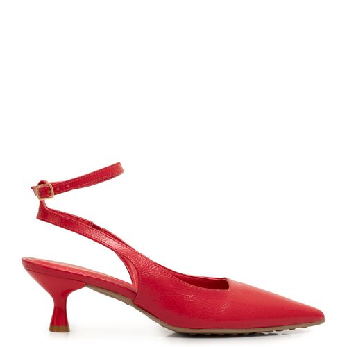 Scarpin Slingback Vermelho em Verniz