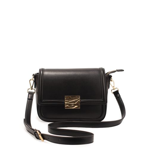 Bolsa Tiracolo Enfeite Preto