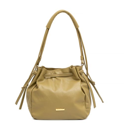 Bolsa Bucket Couro Verde