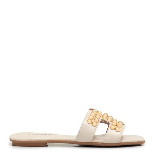 Rasteira Off White Esferas