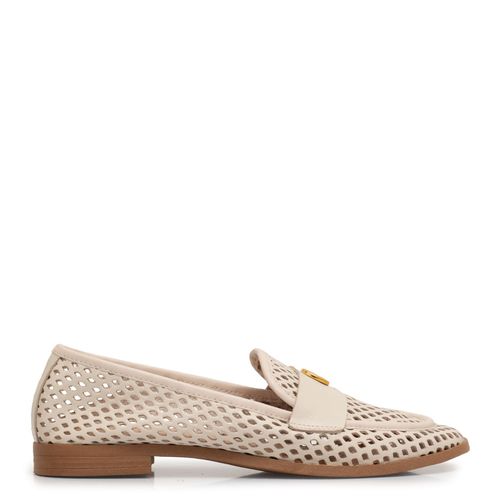 Mocassim Off White Laser Medalha