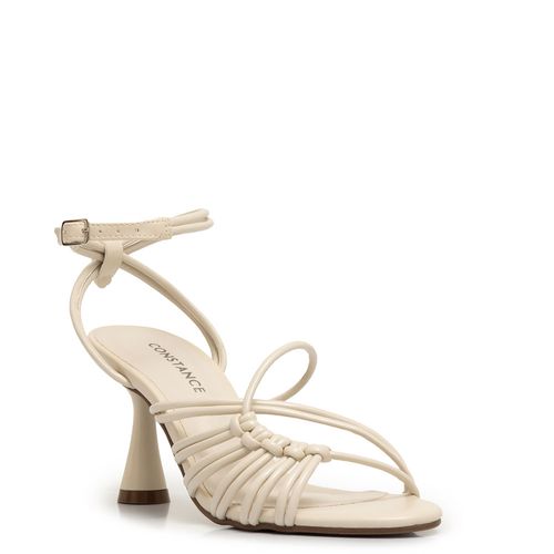 Sandália Off White Tiras com Nó